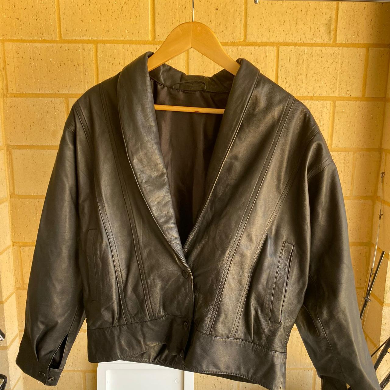 Black Leather Jacket - Depop