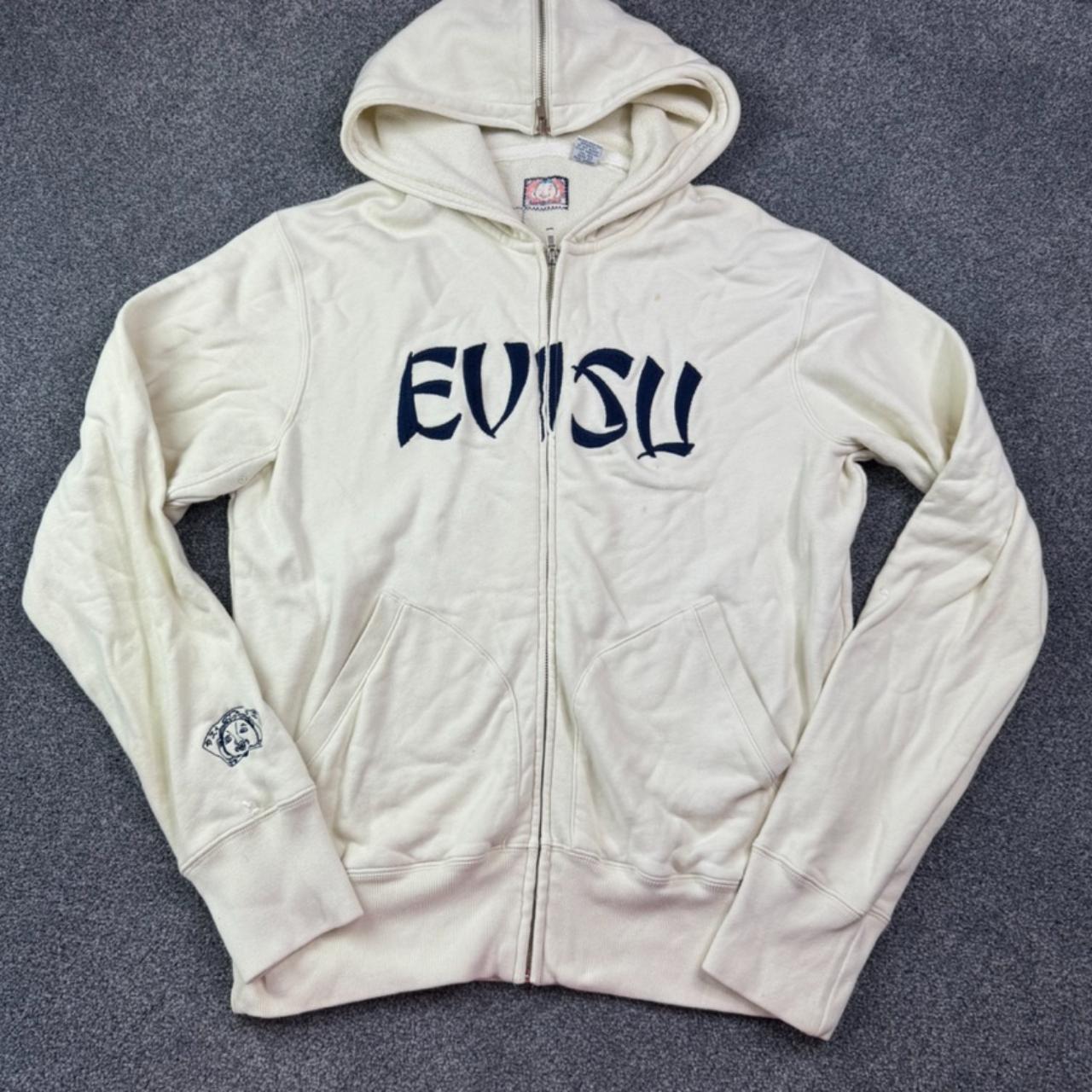 Evisu zip up hoodie XL BUST 50 INCHES LENGTH 26... - Depop