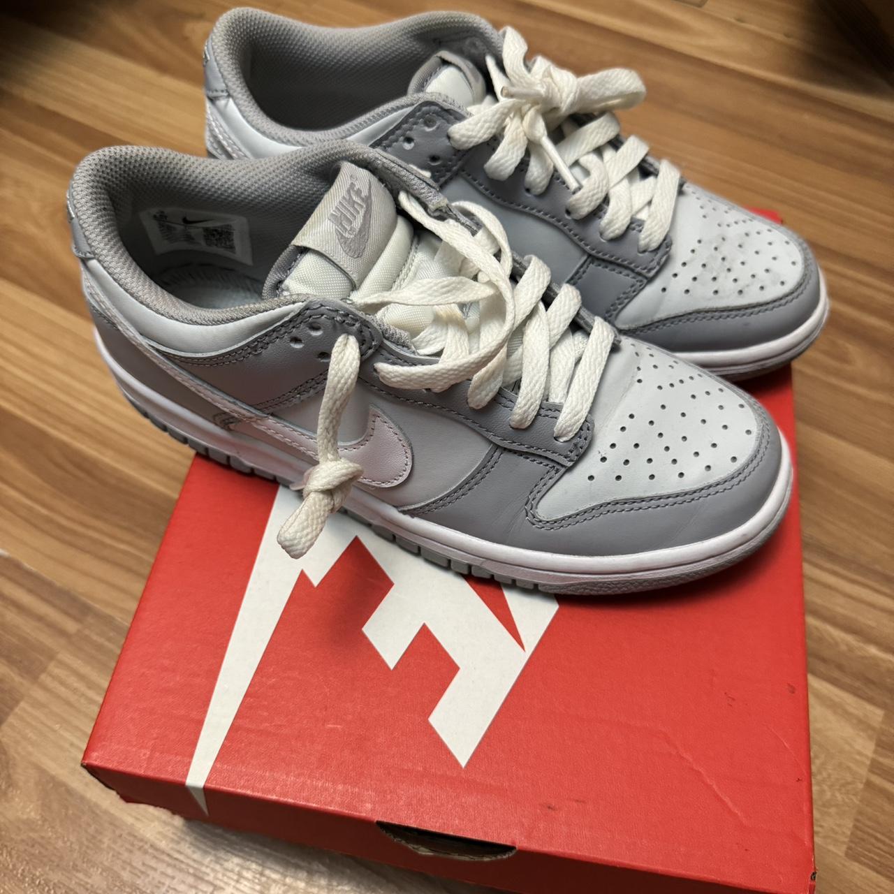 Wolf grey dunks worn 3 times - Depop