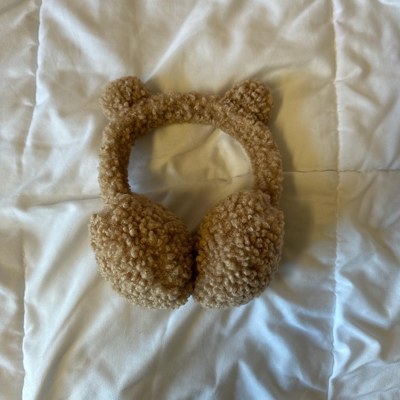 Teddy bear ear muffs 🧸 urbanoutfitters earmuffs... Depop