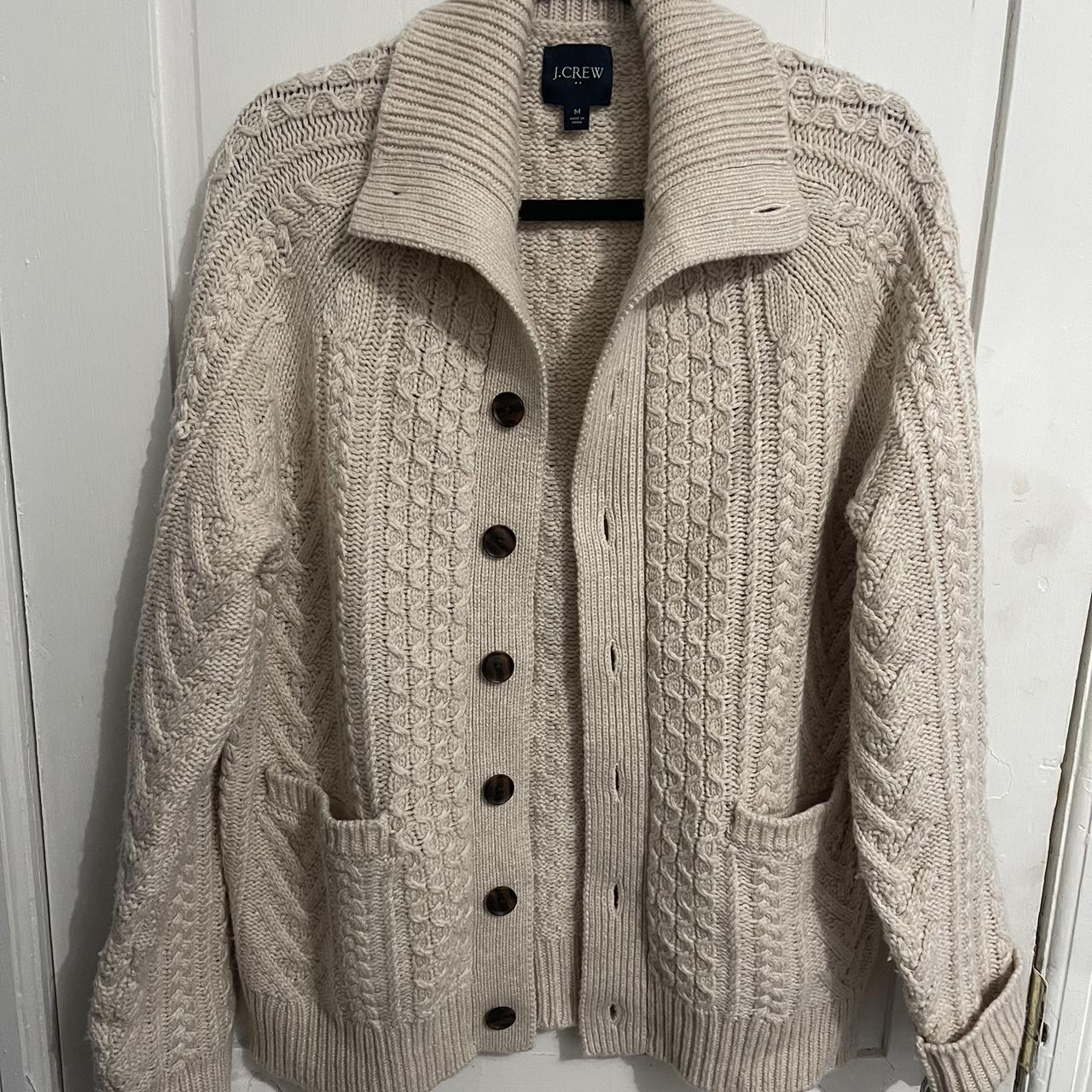 J.Crew: Cable-knit Cardigan Sweater For Women