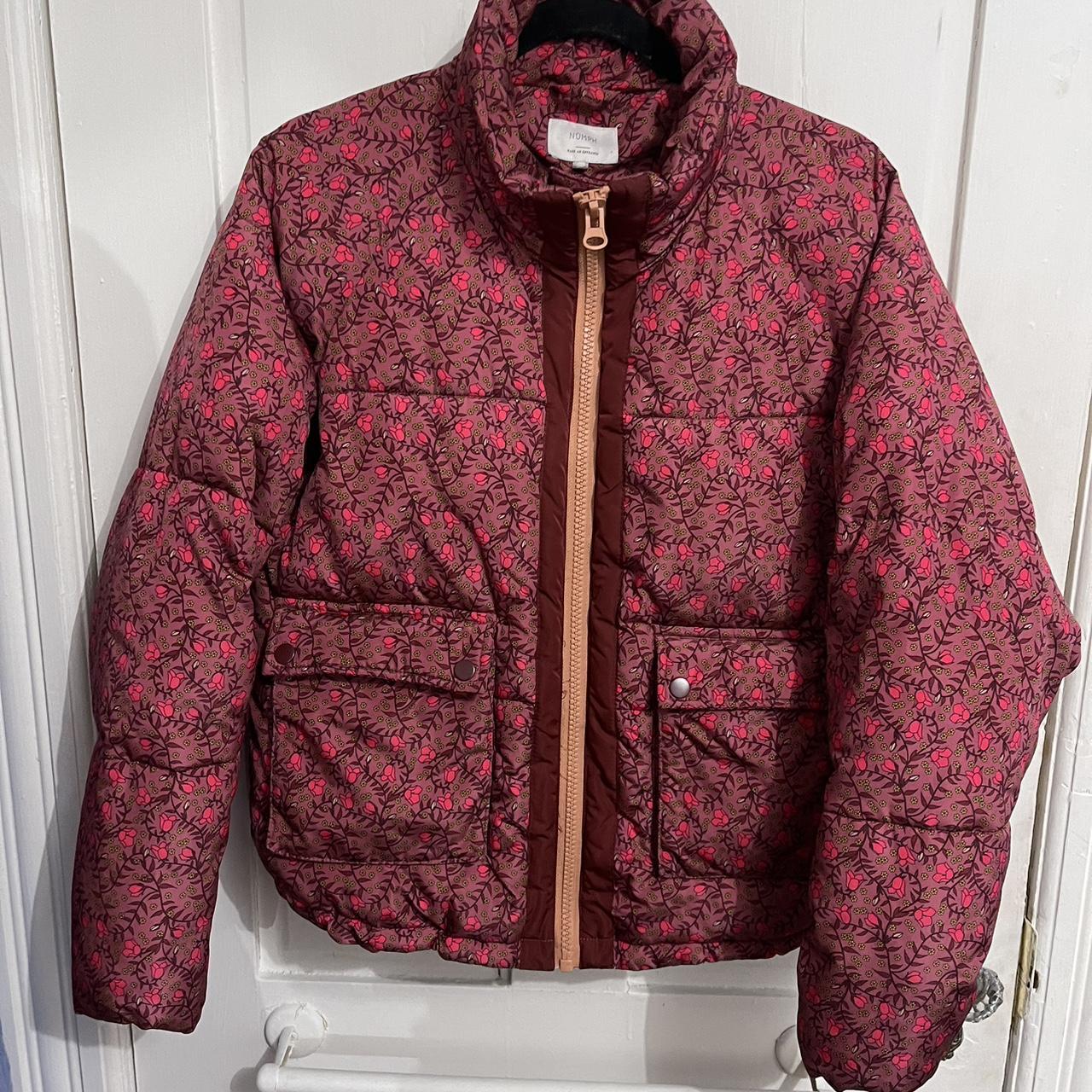 Anthropologie floral sale puffer coat