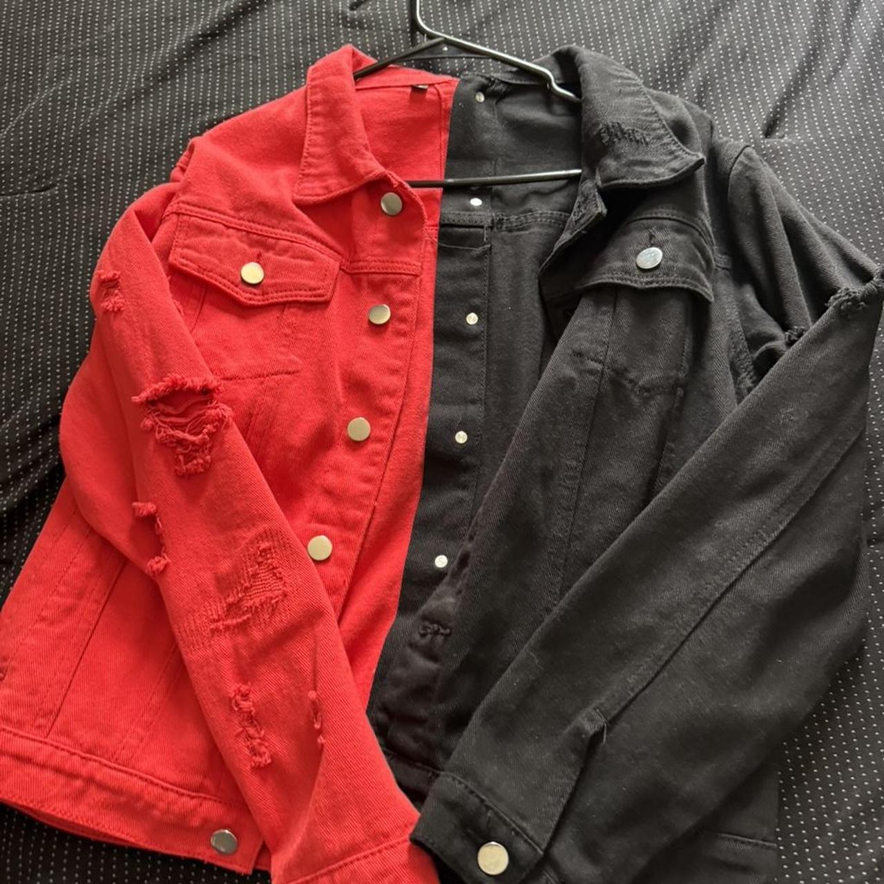 Men's Jacket - Multi/Black - M – Split red black … - image 1