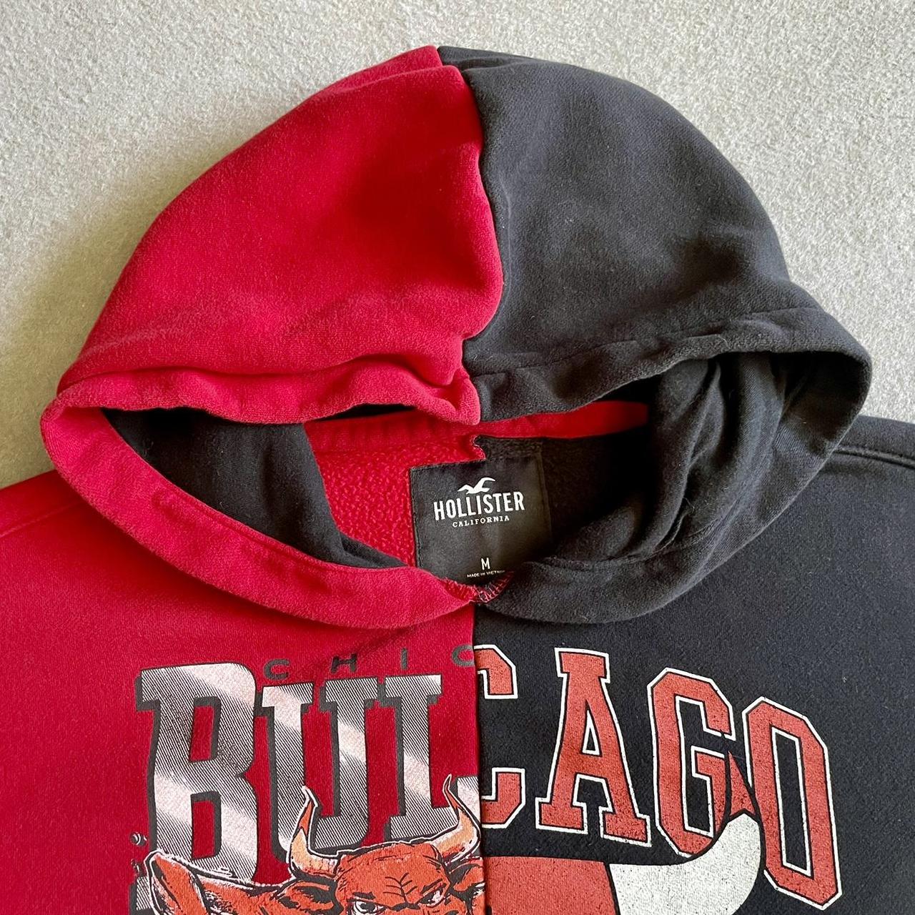 Red Bull Hollister Sweater Hollister Chicago X Bulls Men's Hoodie Red