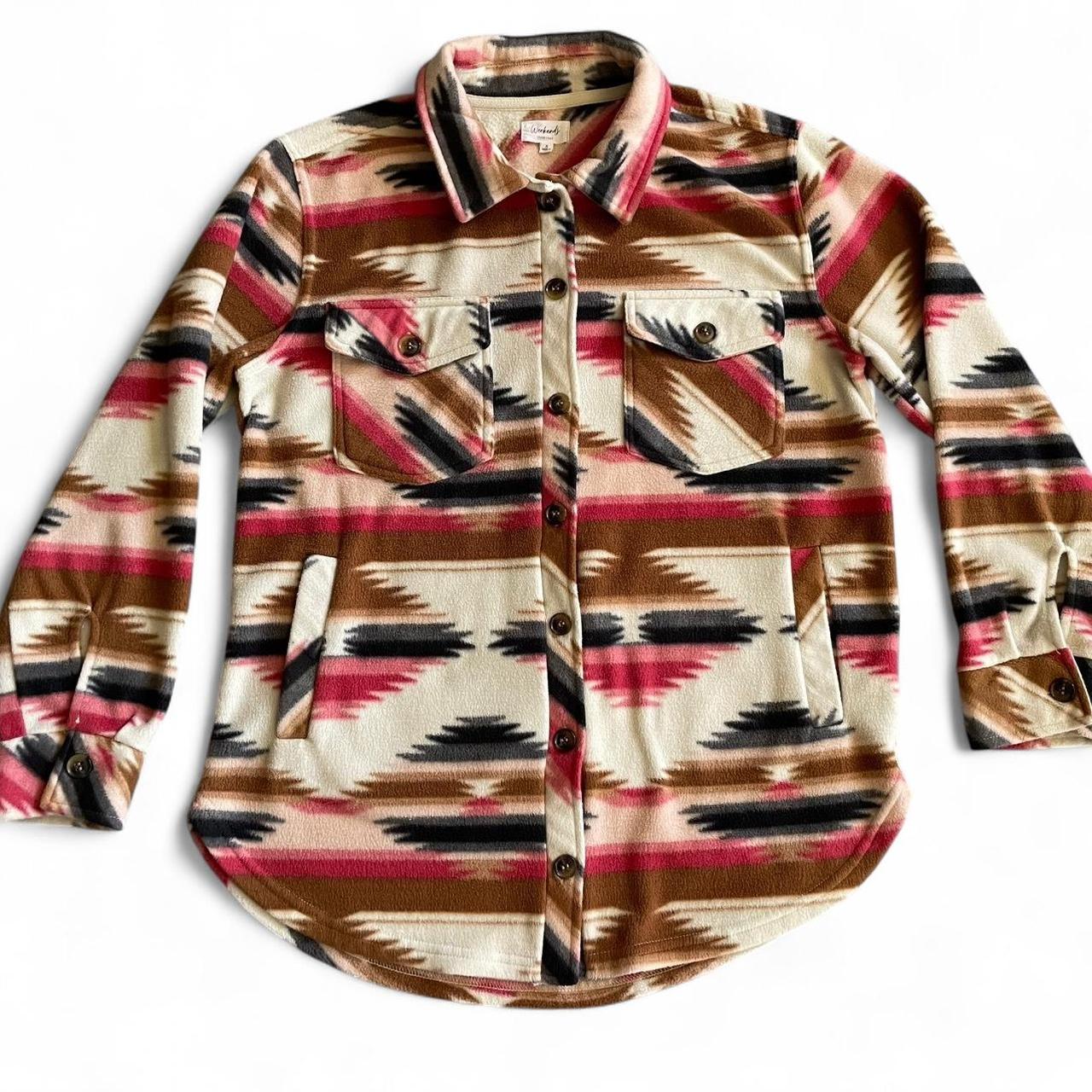 Women's Shacket Jacket - Multi/Brown - S – Weeken… - image 1