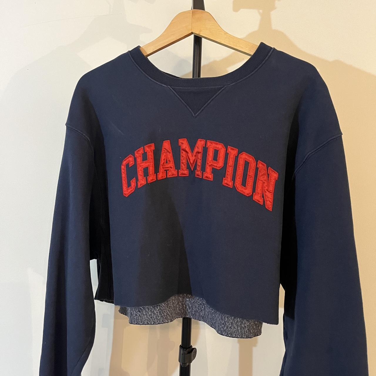 Champion sweater on sale womens red navy