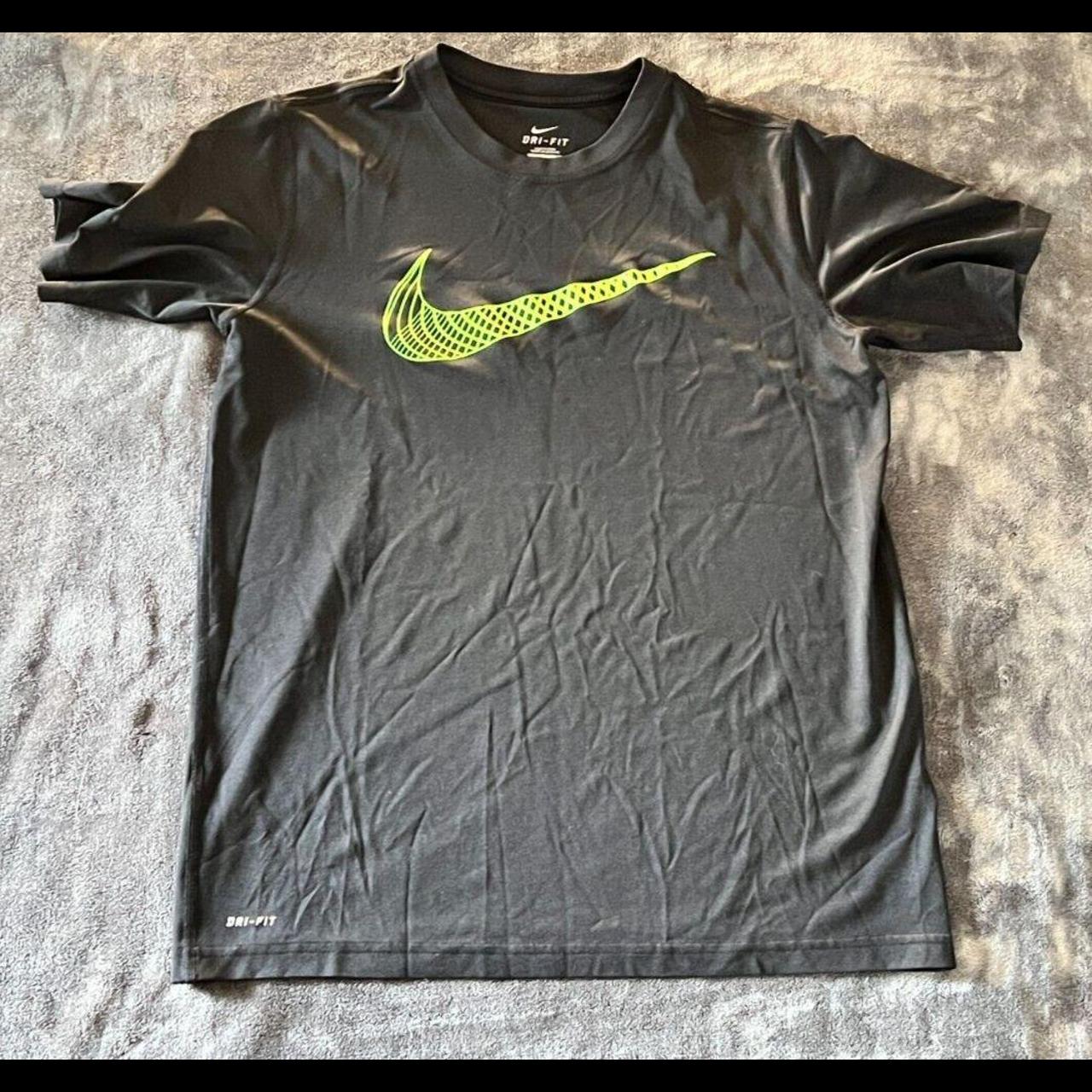 Black and lime green nike shirt hotsell