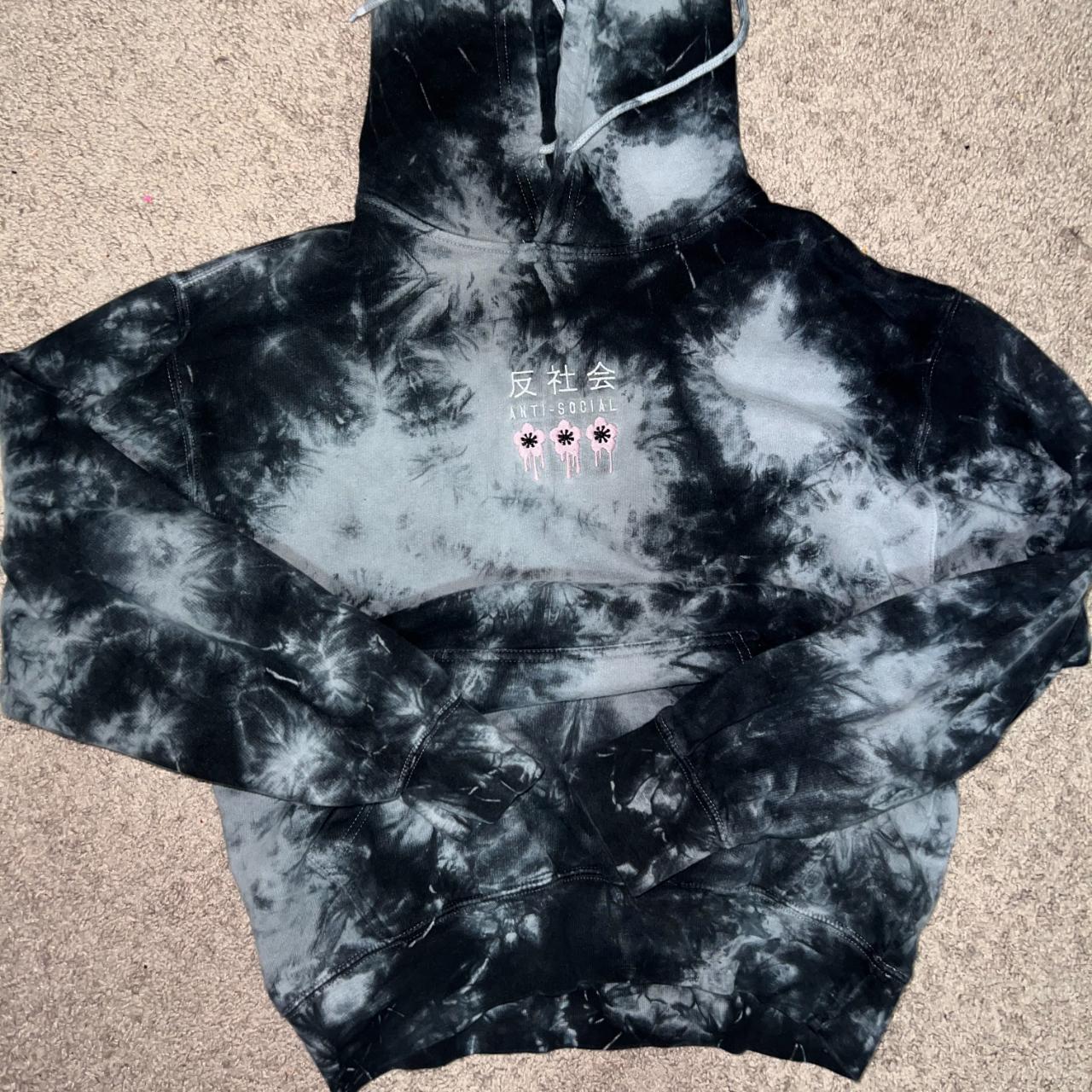 Anti social social club tie dye hoodie hot sale