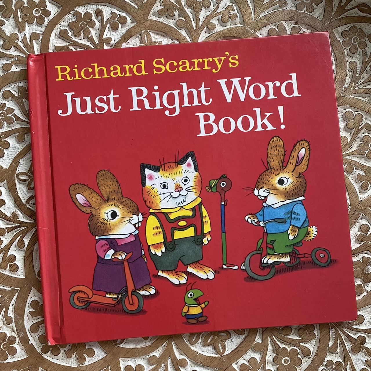 Vintage 1990 Richard Scarry's Just Right Word Book | Depop