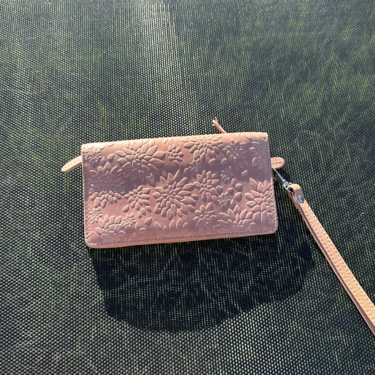 Leather wallet Mabel Lou pink real leather Depop