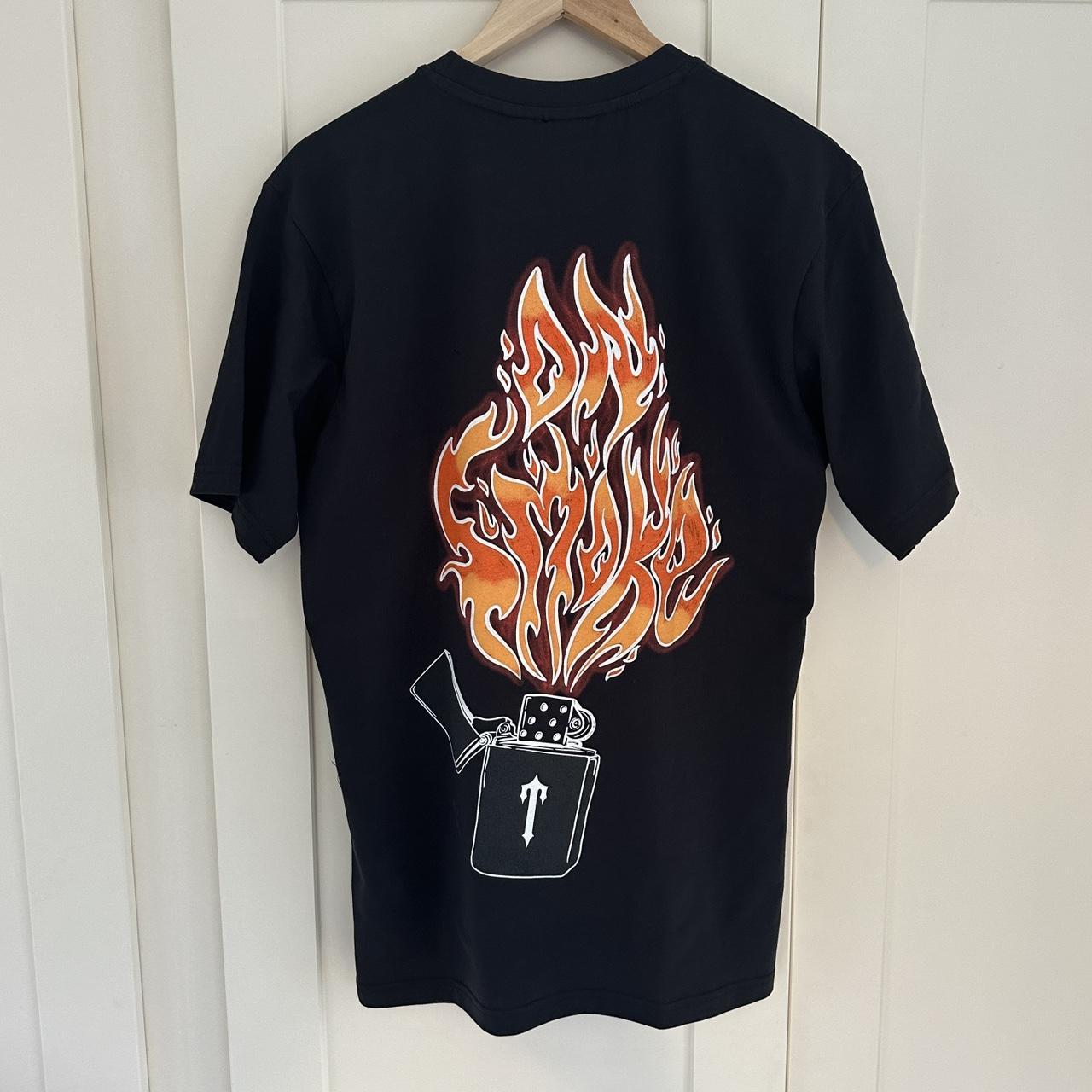 Trapstar T shirt on smoke flame - Depop