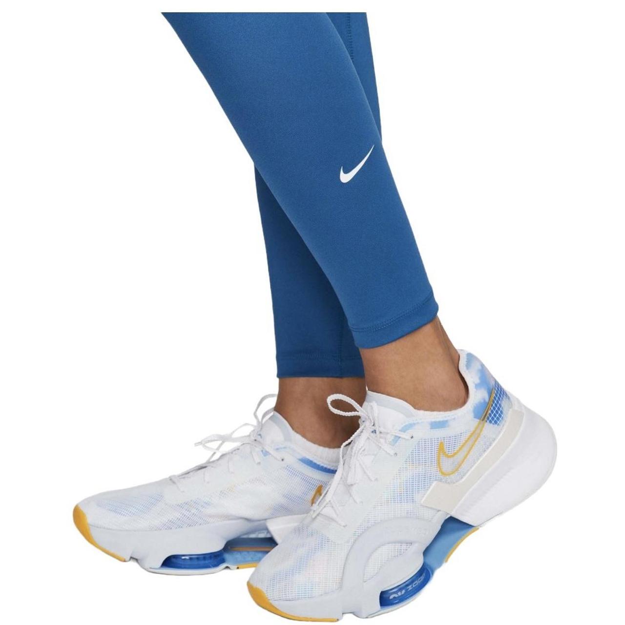 Nike Women's Dri-FIT Mid-Rise leggings in royal