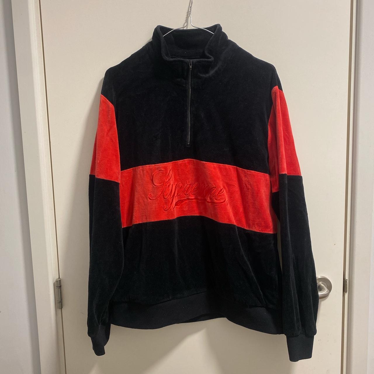 Supreme velour half zip sale