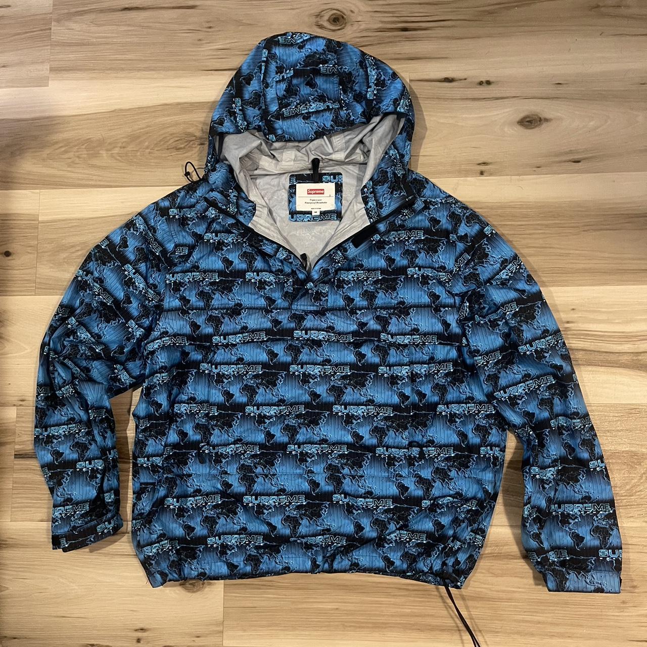 Supreme world famous taped seam hooded pullover pullover blue sale