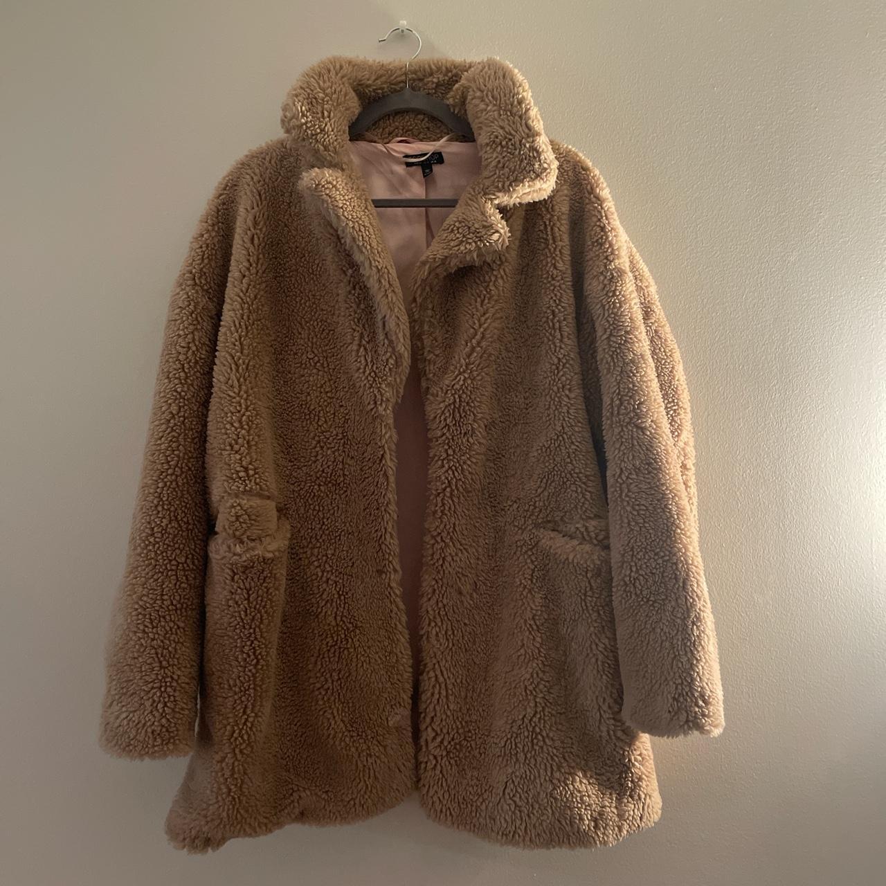 Teddy Sherpa coat in size 10 (fits medium to... Depop