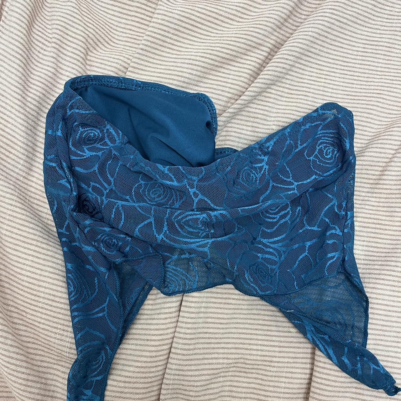 Vintage blue crop top - Depop