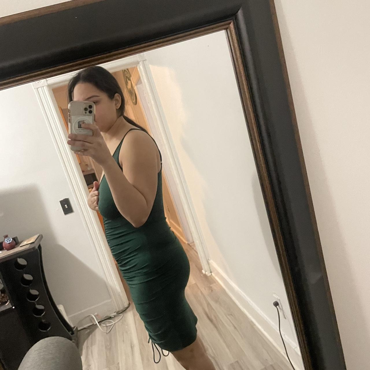 Green tight dress