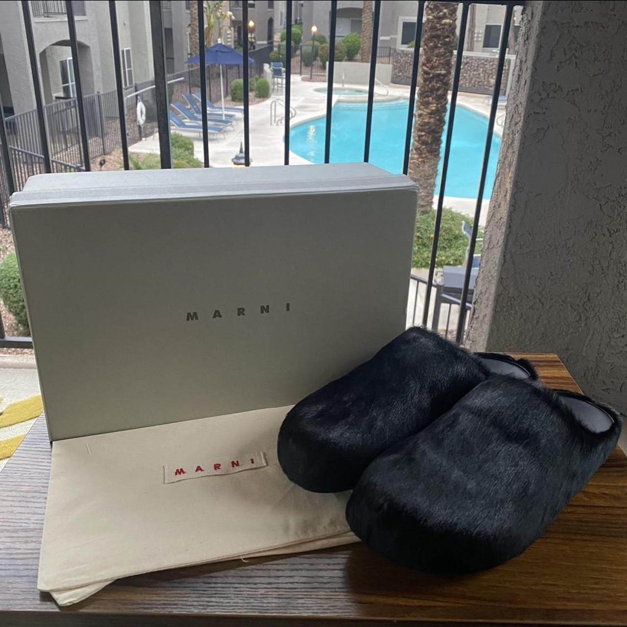 MARNI FUR SLIDES US9 BRAND NEW WITH BOX (FULL... - Depop