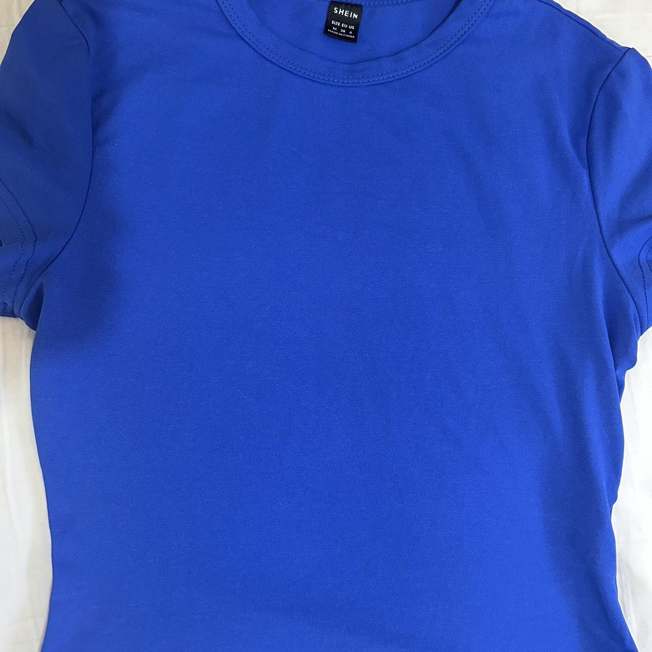 Shein Electric Blue Shirt size: medium - excellent... - Depop