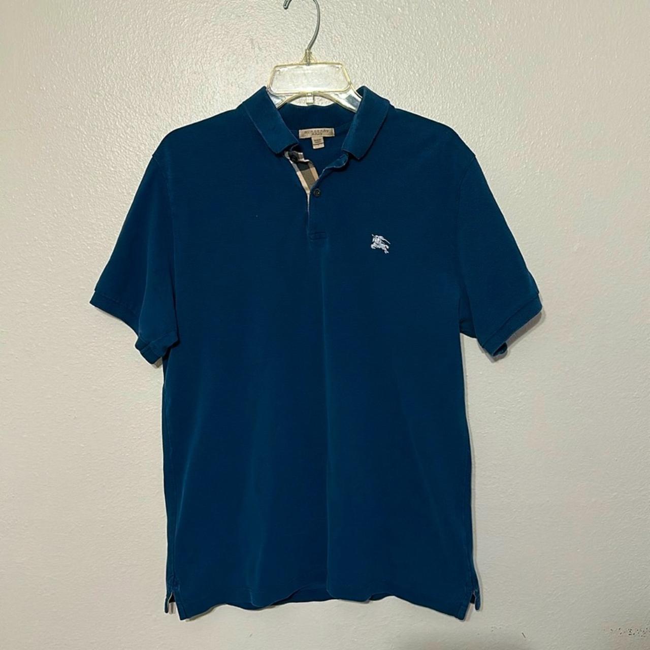 Royal blue burberry clearance shirt