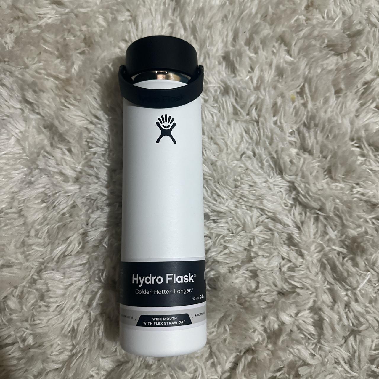 Hydro Flask 24oz Wide Mouth Flex Straw Cap White