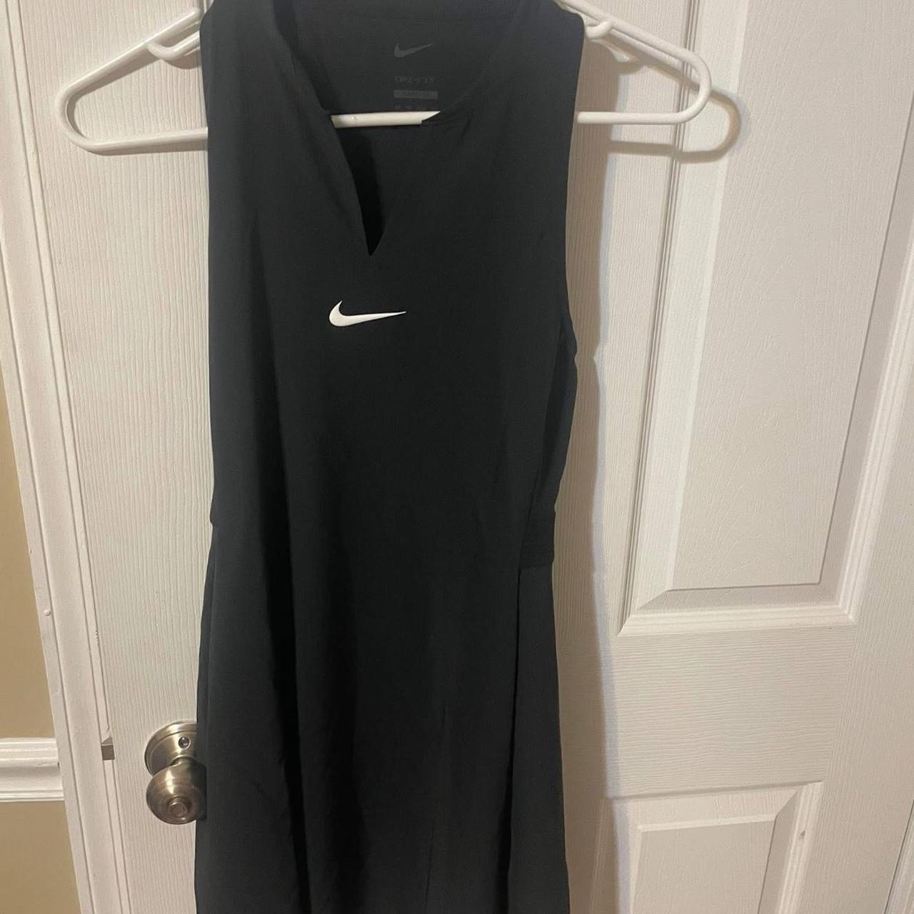 Nike Women's Dress - Black - XS – Black Nike tennis dress with white logo …
