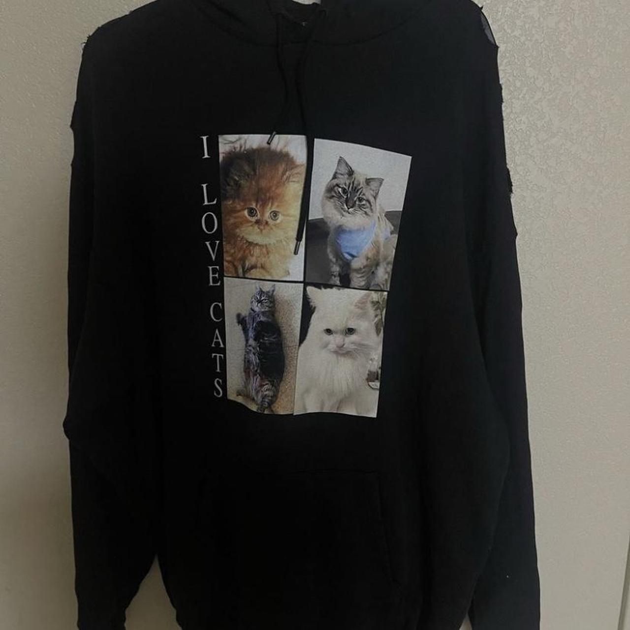 Balenciaga I Love Cats Hoodie, Size Large,