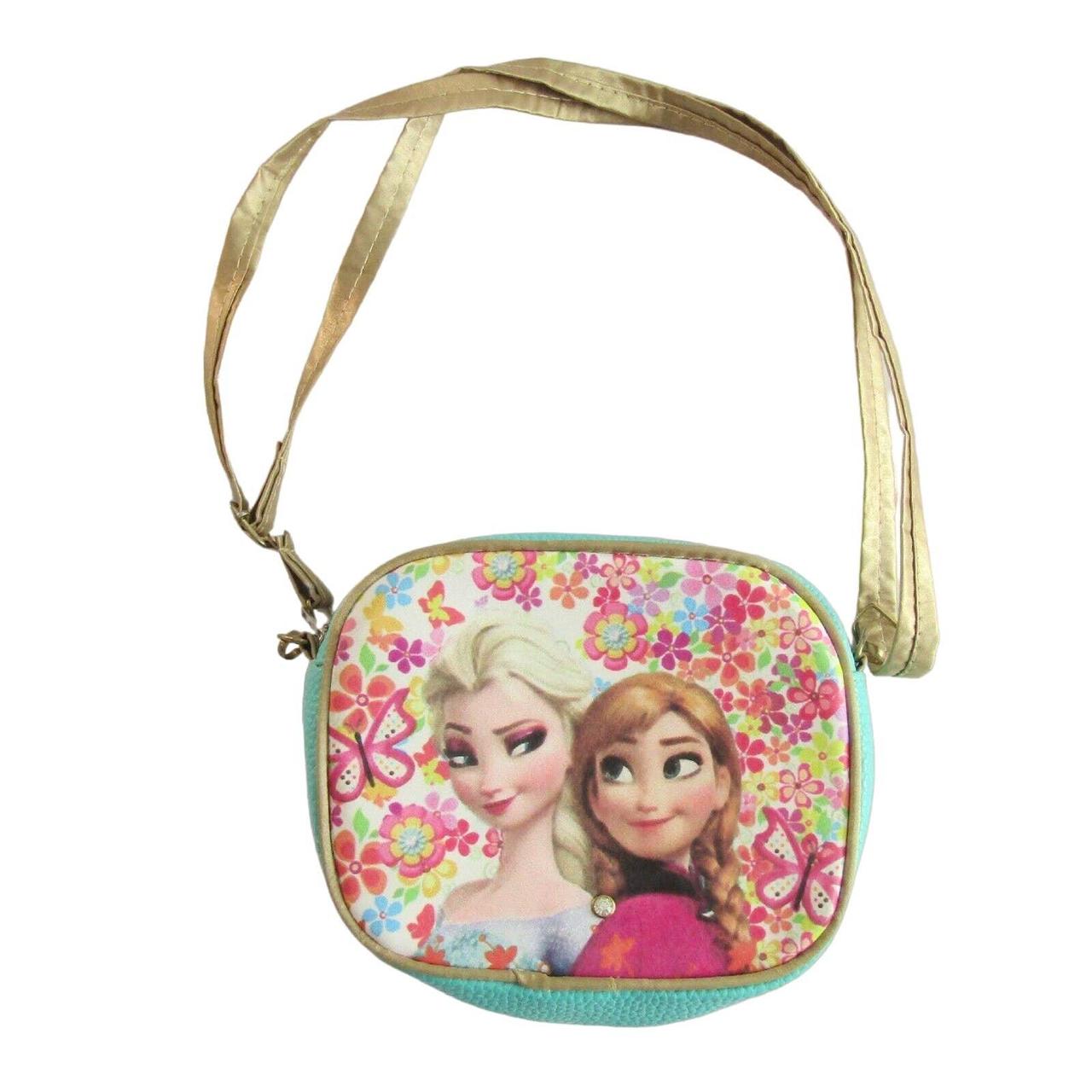 Disney Frozen Anna Elsa purse teal base color 7... - Depop