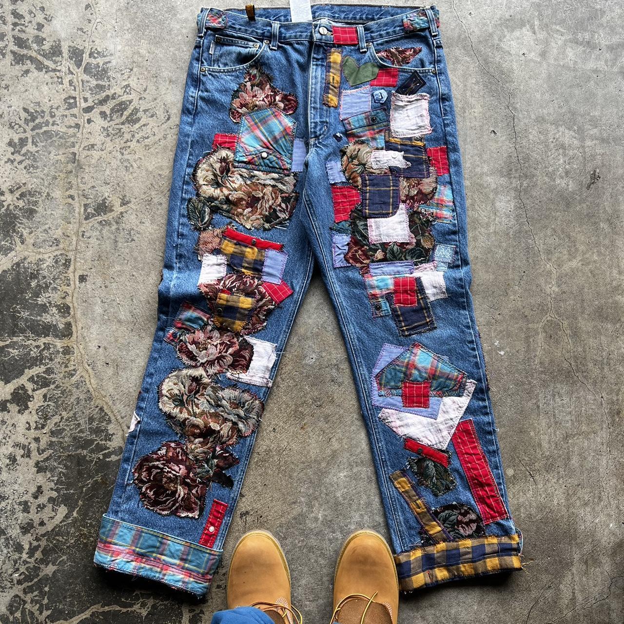 Custom Carhartt Patched Denim I made these with my - Depop
