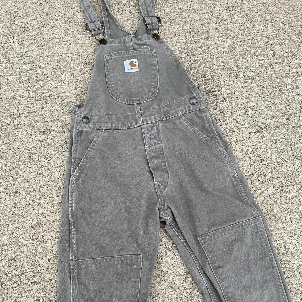 Youth Carhartt Adjustable Bib Overall Preowned Size... Depop