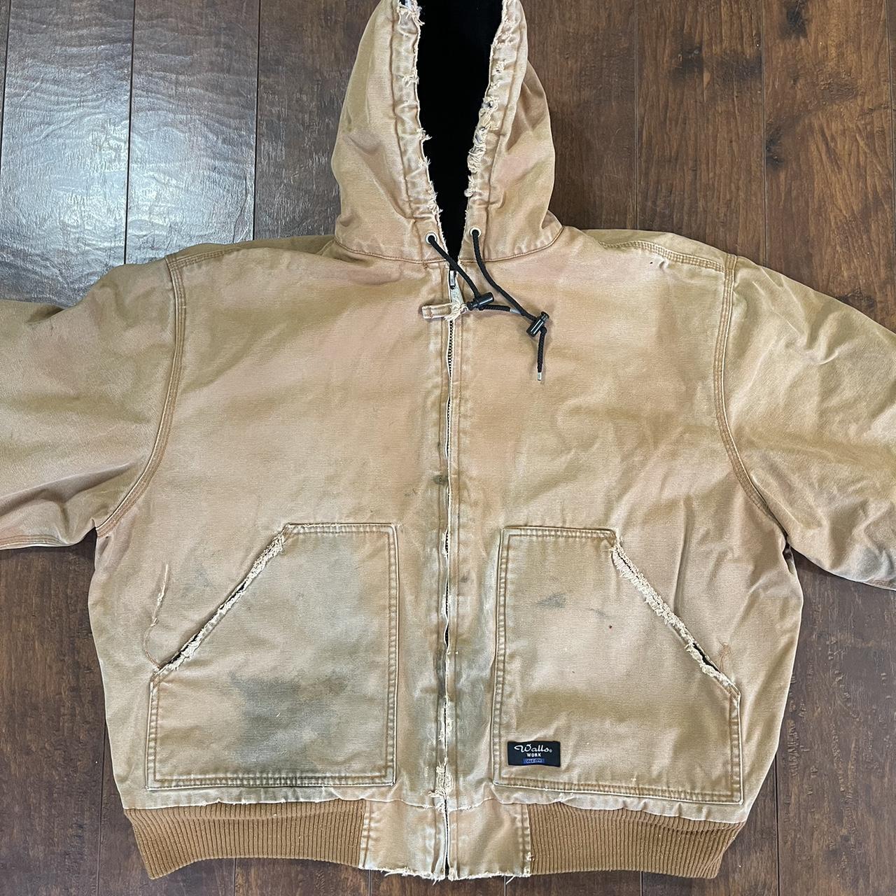 Vintage distressed hooded #Carhartt look alike Walls... - Depop