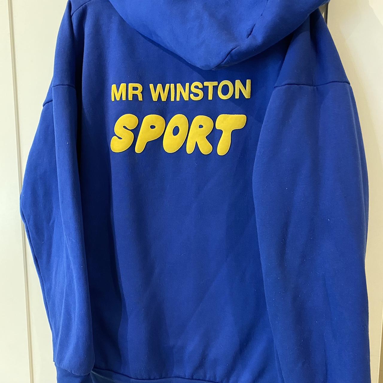 electric blue mr Winston hoodie worn once Depop