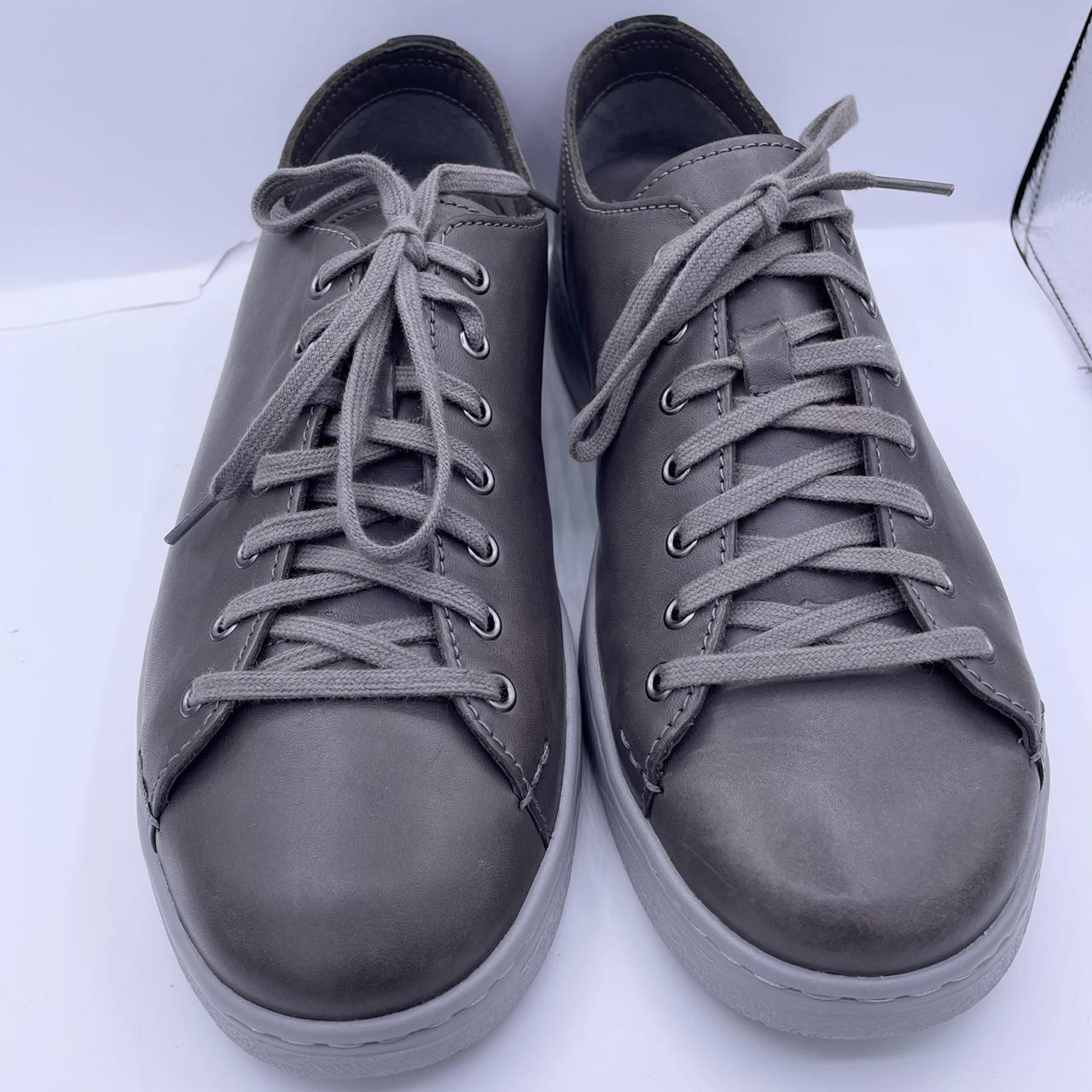 UGG pismo mens leather lace up gray low sneakers Depop