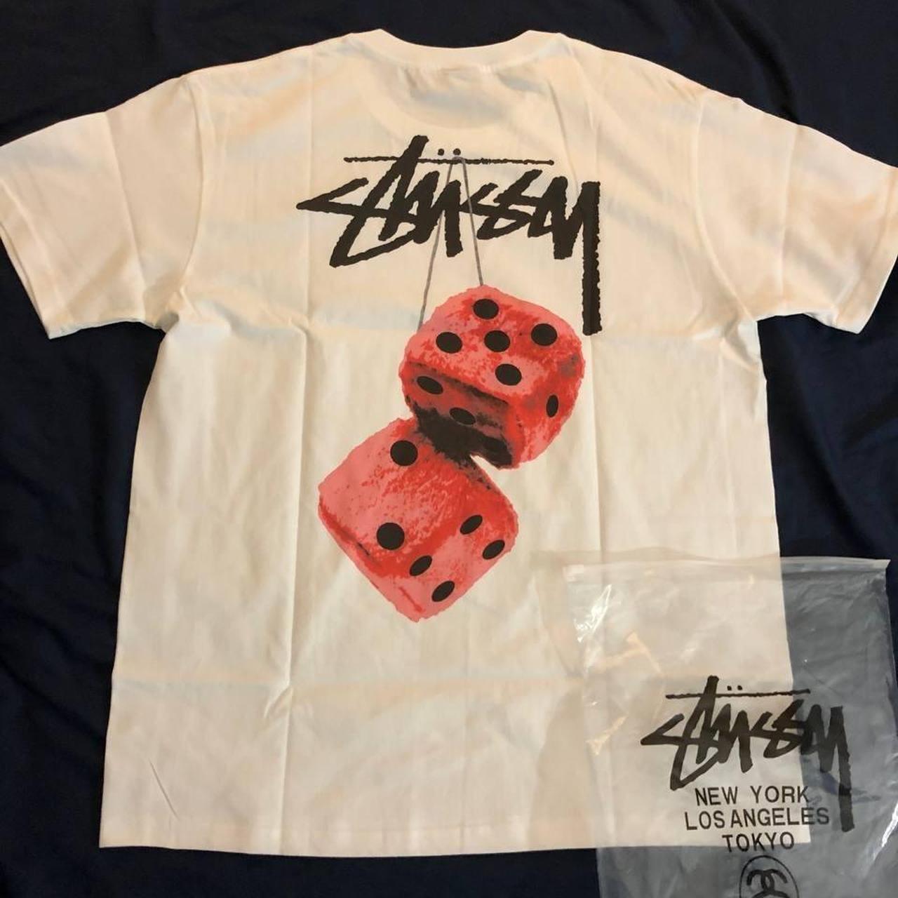 Stussy fuzzy dice T-shirt size M Brand new with tag... - Depop