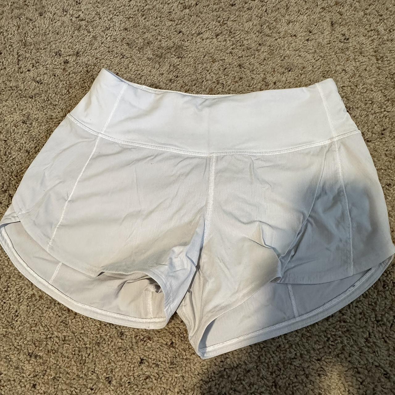 white lululemon hottie hot shorts - Depop