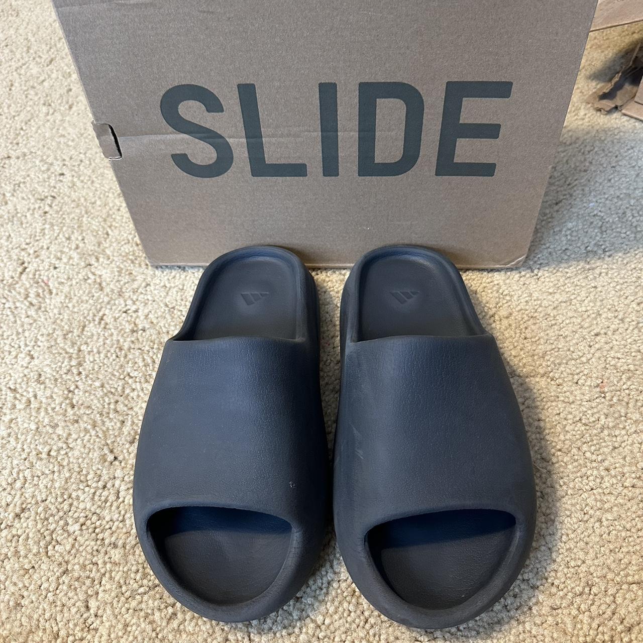 yeezys slides black