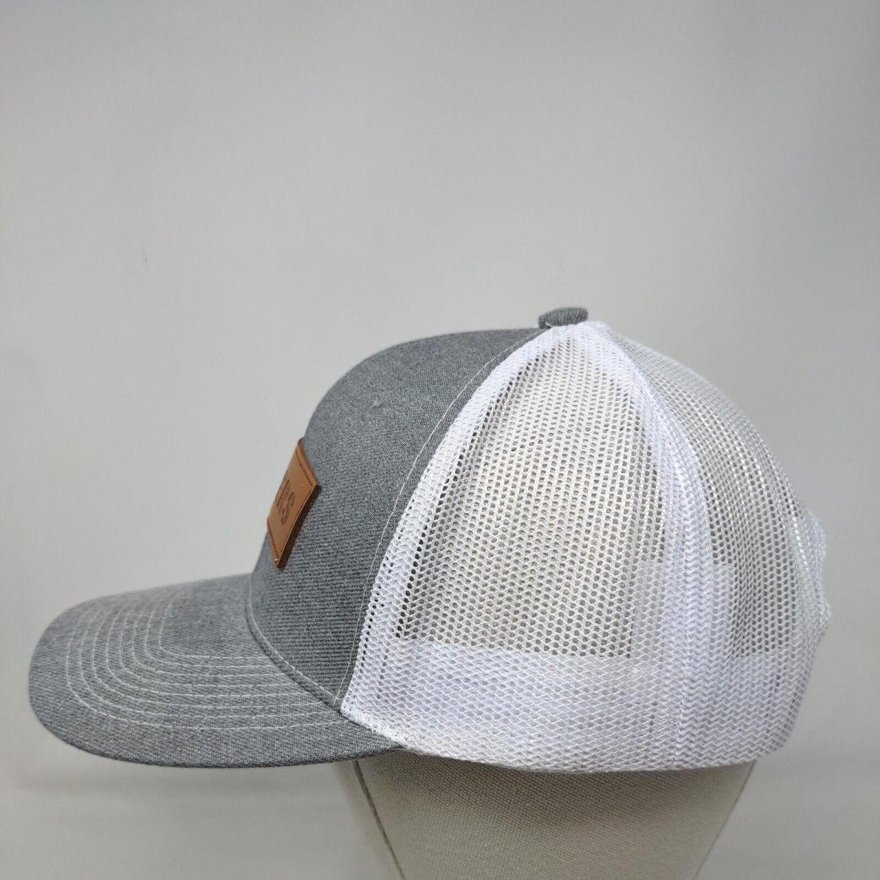Men's Hat - Grey – Leapers Leather Patch Snapback… - image 3