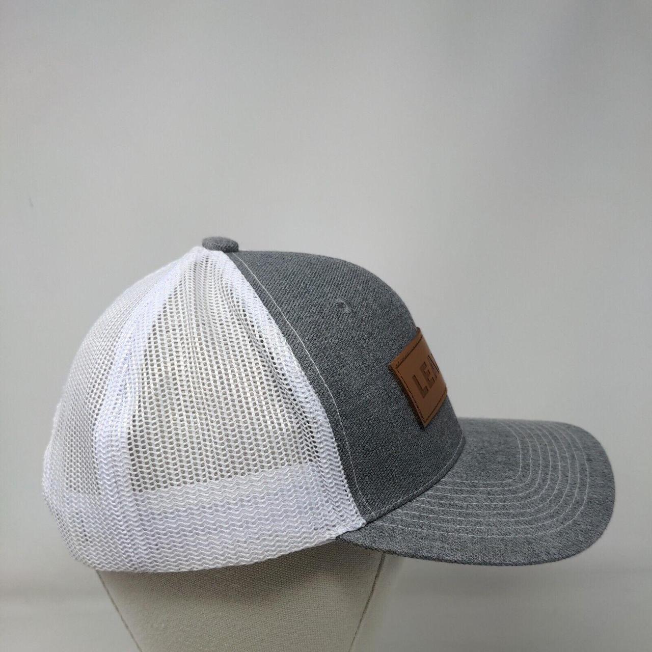 Men's Hat - Grey – Leapers Leather Patch Snapback… - image 4