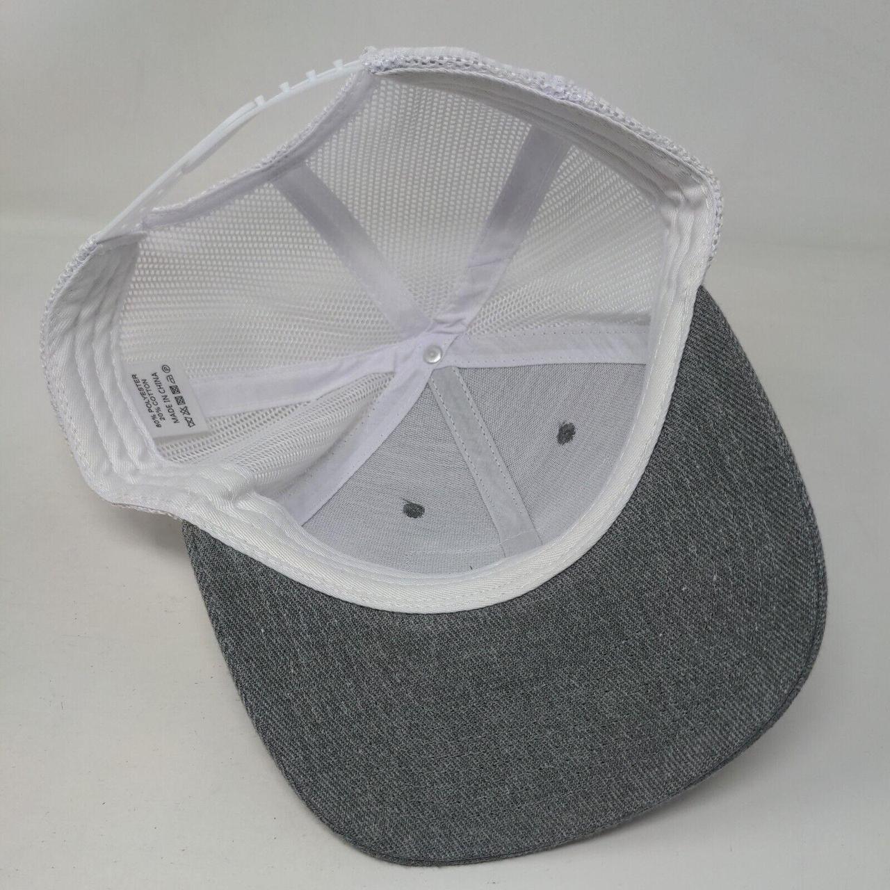 Men's Hat - Grey – Leapers Leather Patch Snapback… - image 6