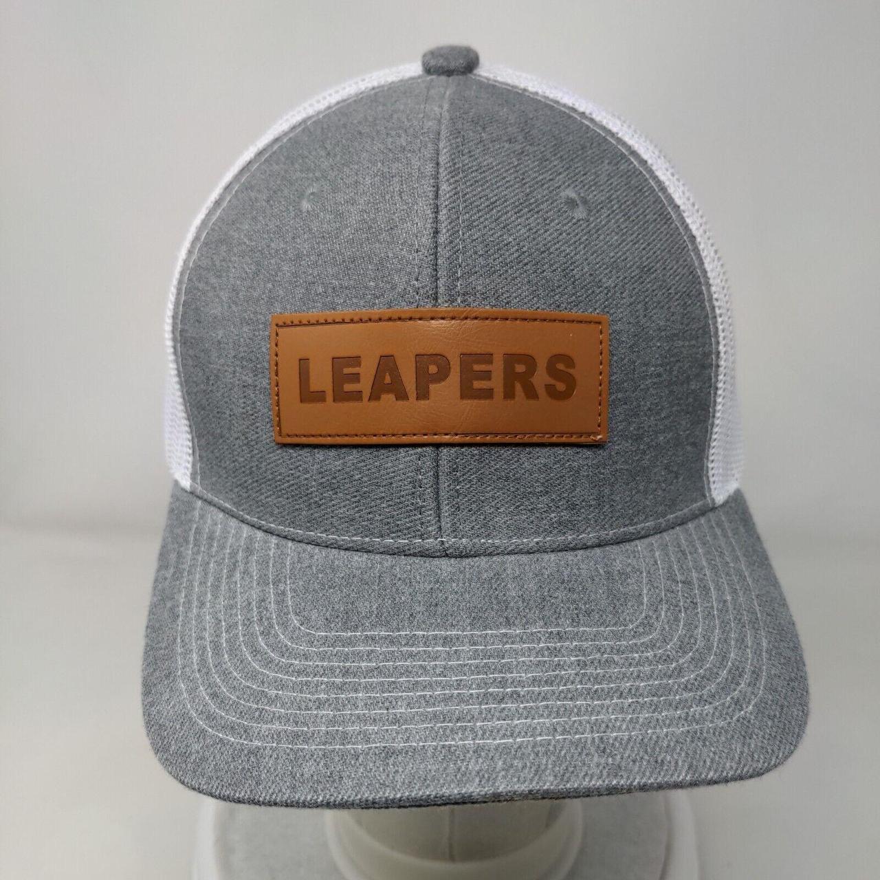 Men's Hat - Grey – Leapers Leather Patch Snapback… - image 2