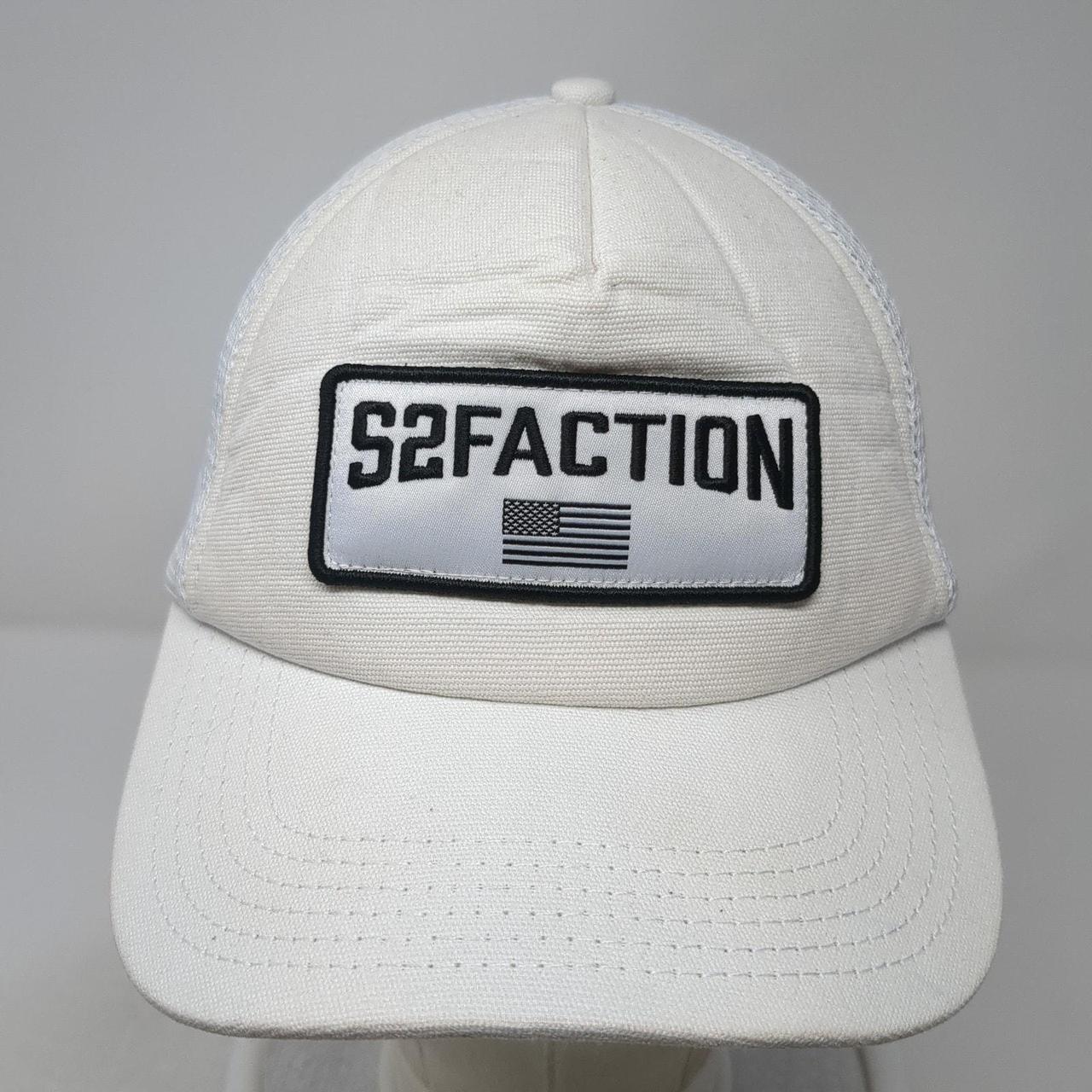 Men's Hat - White – S2faction Patch Snapback Truc… - image 2