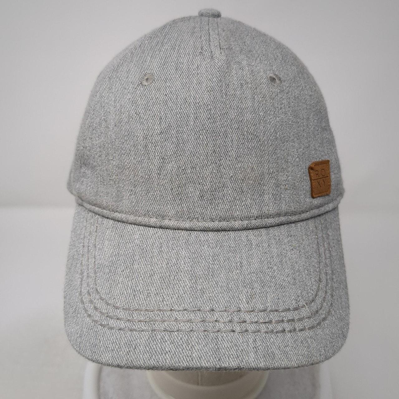 Roxy Men's Hat - Grey – Roxy Leather Patch Strapb… - image 2