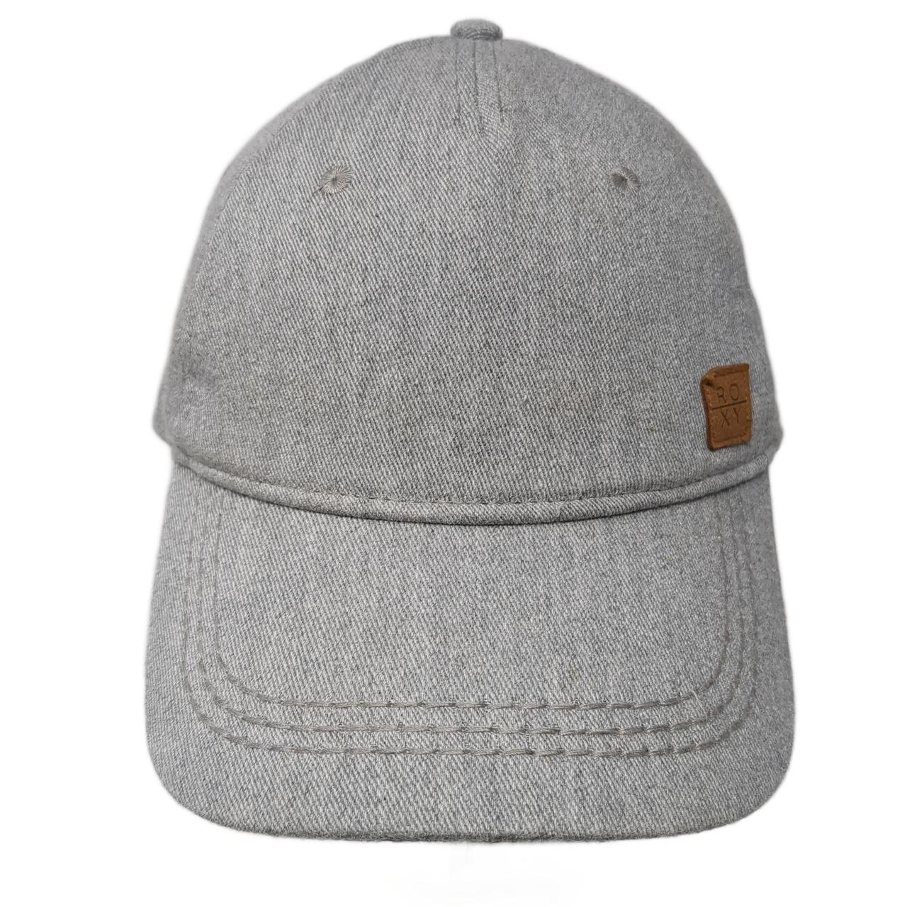 Roxy Men's Hat - Grey – Roxy Leather Patch Strapb… - image 1