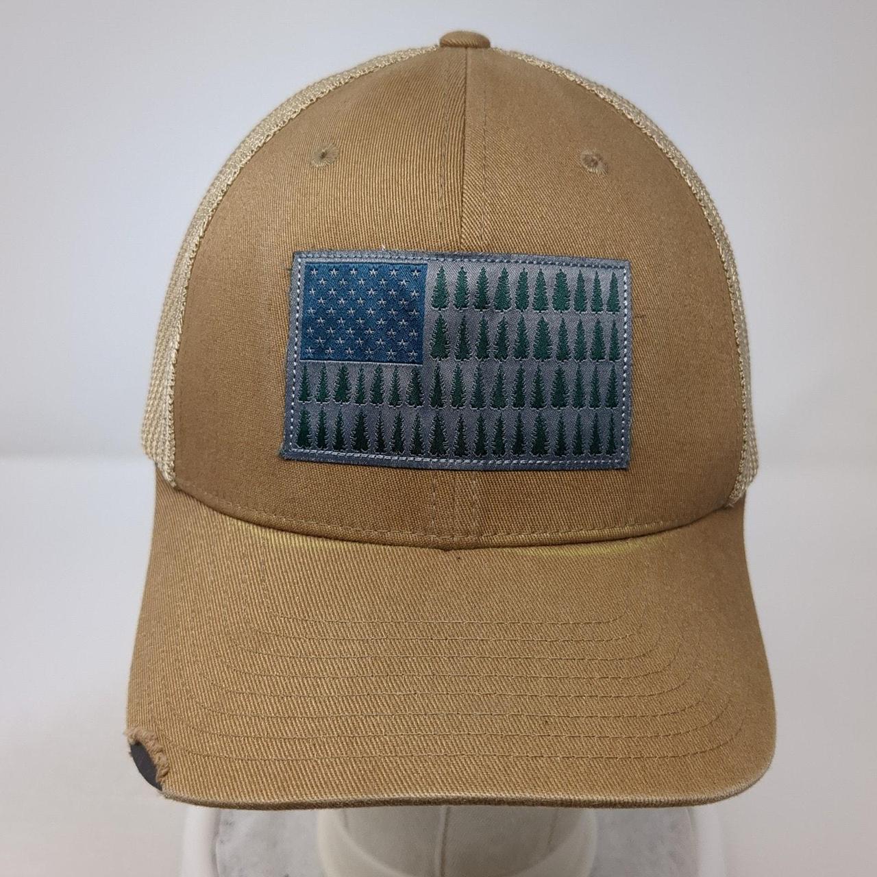 Men's Hat - Brown – Tree Flag Patch Fitted Trucke… - image 2