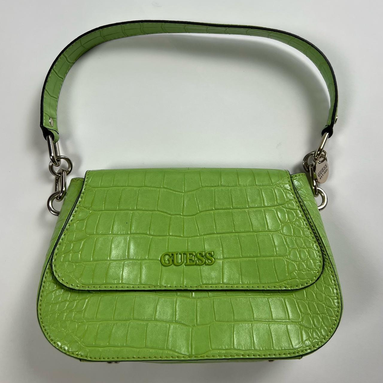 Lime Green Snakeskin Guess Mini Bag In almost