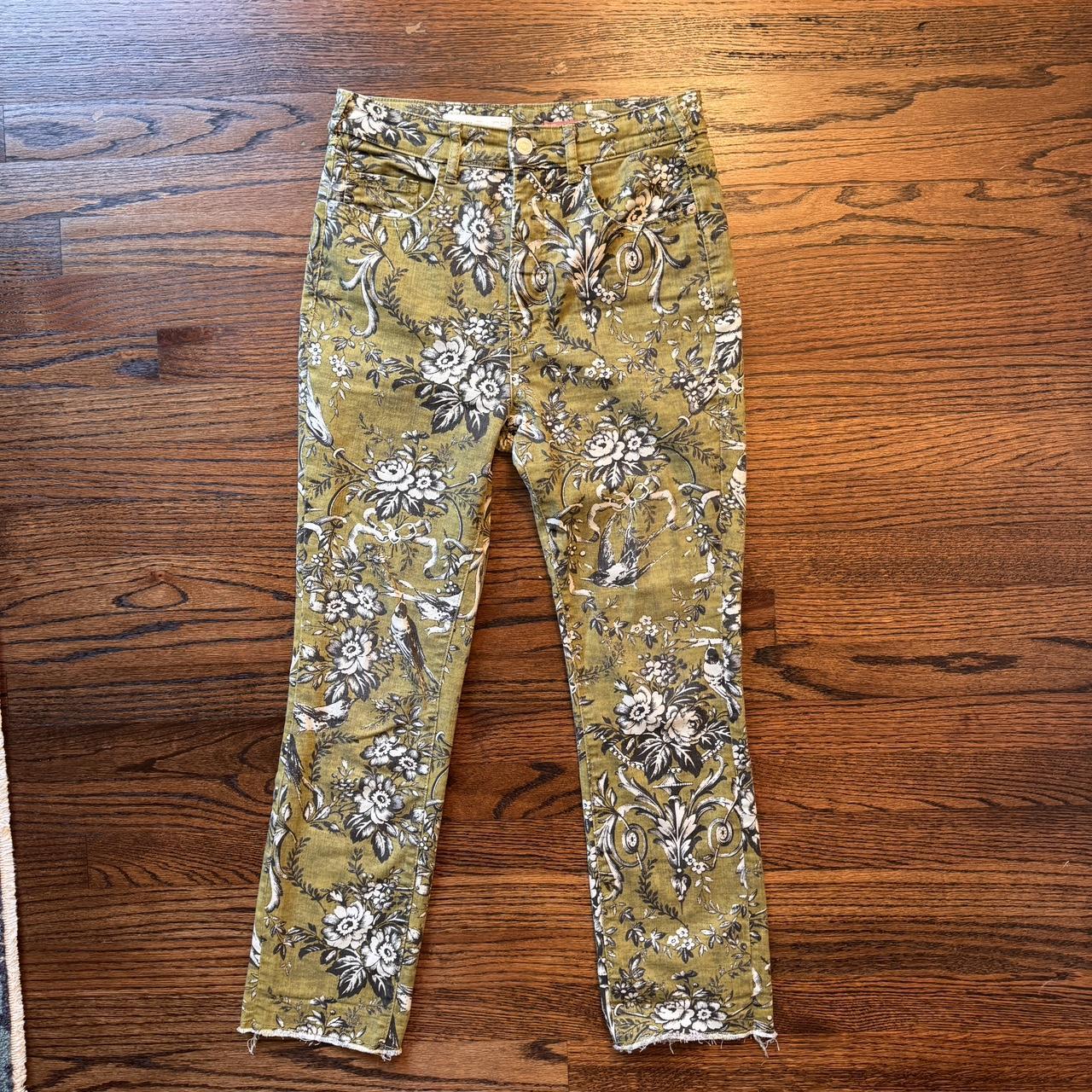 Anthropologie Pilcro floral print sold high-rise cigarette jeans