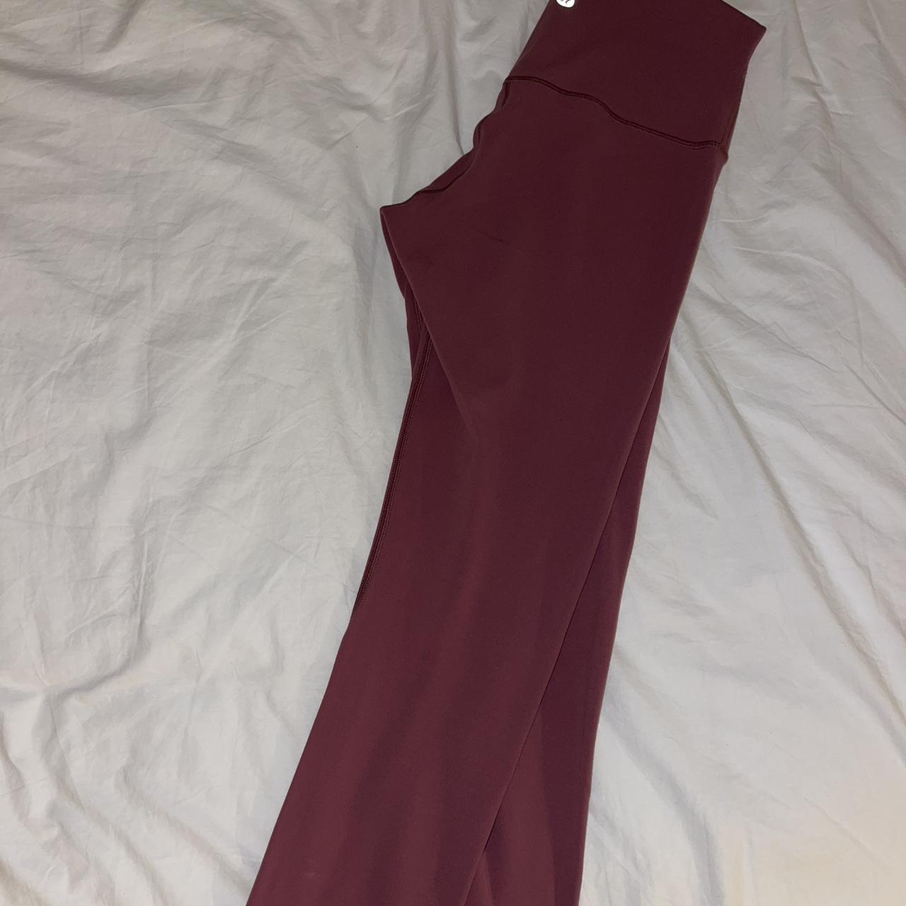Lululemon Align Leggings in color Red Merlot. Size 6 - Depop