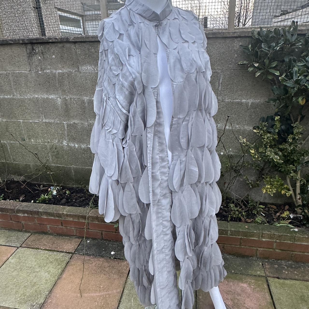 ZARA BNWT 2023. SILVER LONG COAT METALLIC HEARTS - Depop