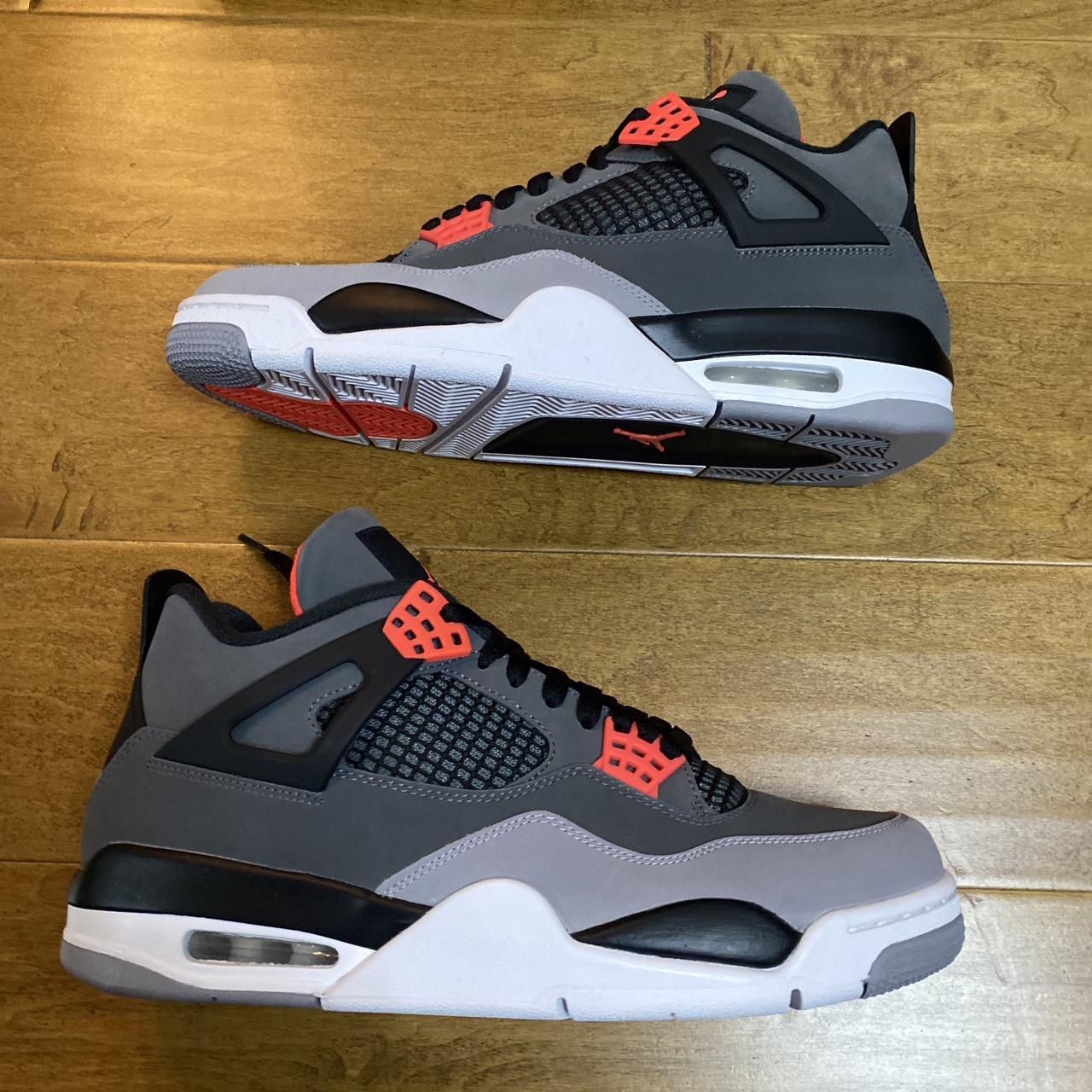 size 10 infrared jordan 4 new never worn - Depop