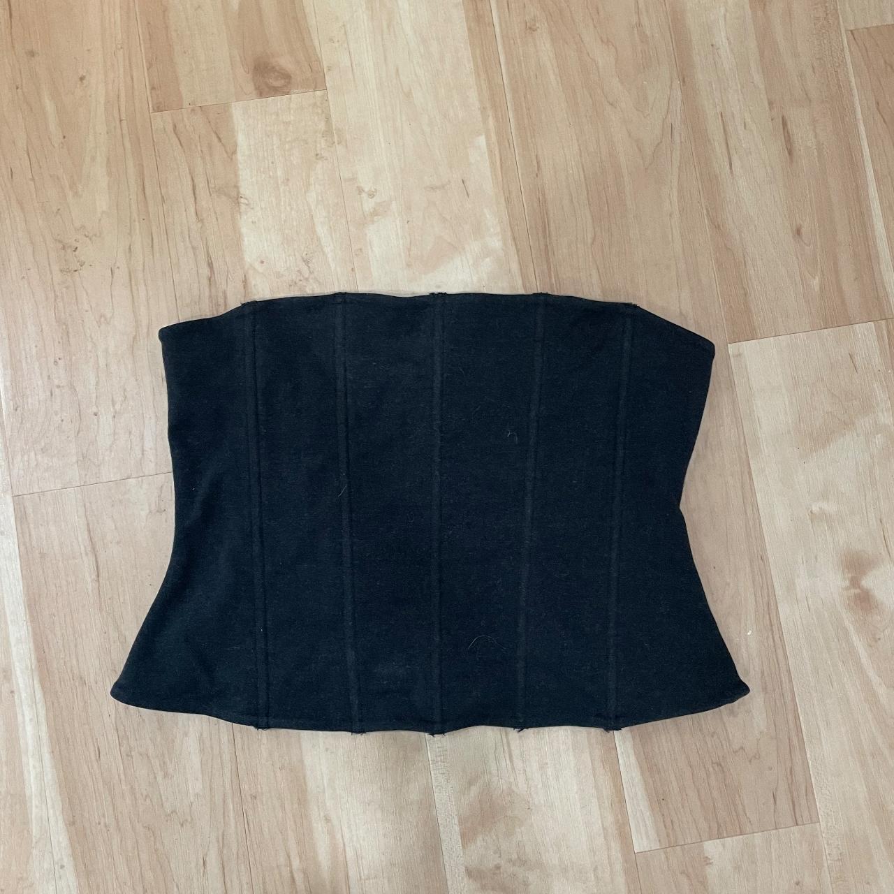 Skims cotton corset top. Color is black and it's a - Depop